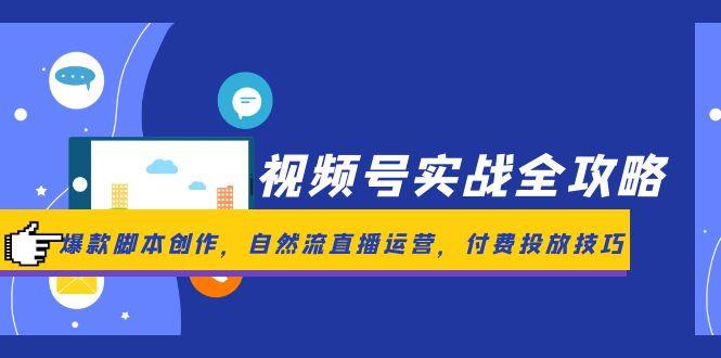 視頻號實戰全攻略,爆款腳本創作,自然流直播運營,付費投放技巧 - 嚴選資源大全