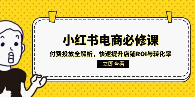 小紅書電商必修課:付費投放全解析,快速提升店鋪ROI與轉化率 - 嚴選資源大全