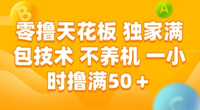 零擼天花板,獨家滿包技術,不用養機,一小時擼滿50+,收益穩定【揭秘】 - 嚴選資源大全