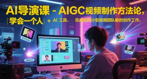 AI導(dǎo)演課-AIGC視頻制作方法論，學(xué)會(huì)一個(gè)人+AI工具，完成如同小型視頻團(tuán)隊(duì)般的創(chuàng)作工作，實(shí)現(xiàn)導(dǎo)演夢(mèng) - 嚴(yán)選資源大全