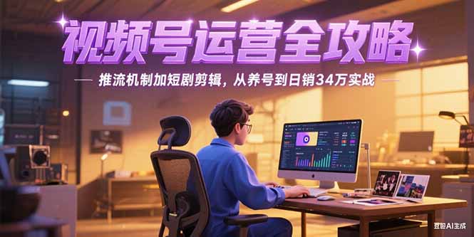 2025視頻號運營全攻略,推流機制加短劇剪輯,從養號到日銷34萬實戰 - 嚴選資源大全