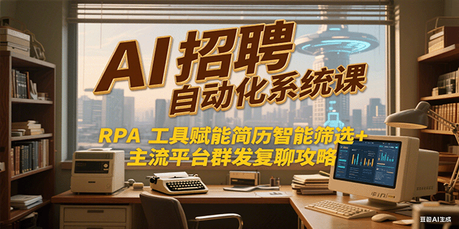 AI招聘自動化系統課，RPA工具賦能簡歷智能篩選+主流平臺群發復聊全攻略 - 嚴選資源大全