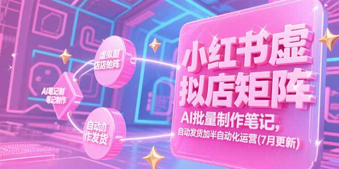 小紅書虛擬店矩陣，AI批量制作筆記，自動發(fā)貨加半自動化運營(7月更新 - 嚴選資源大全