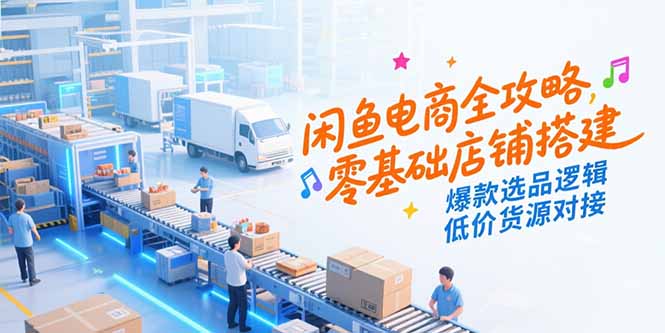 閑魚電商全攻略,零基礎店鋪搭建,爆款選品邏輯,低價貨源對接 - 嚴選資源大全