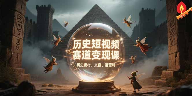 歷史短視頻賽道變現課，百集素材庫應用，文案剪輯技巧，賬號運營全案 - 嚴選資源大全
