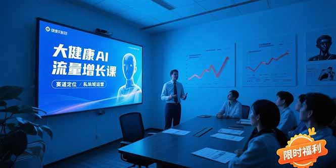 大健康AI流量增長課8.0，賽道定位方法論，AI數(shù)字人內(nèi)容生產(chǎn)，私域轉(zhuǎn)化運營 - 嚴選資源大全