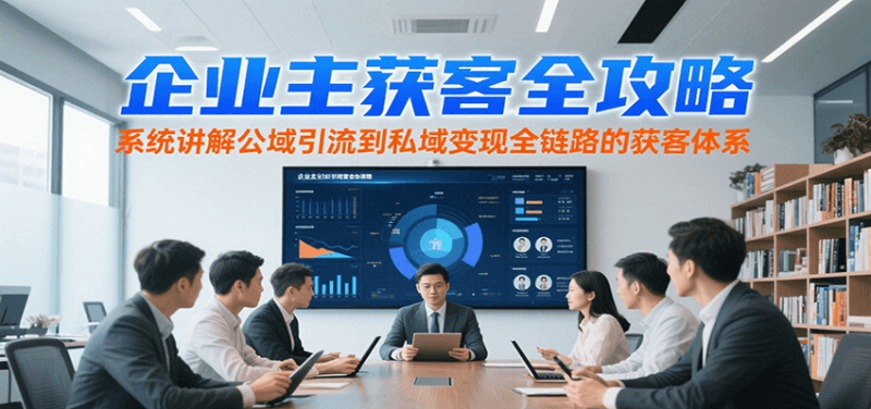 企業(yè)主獲客全攻略，系統(tǒng)講解公域引流到私域變現(xiàn)全鏈路的獲客體系 - 嚴選資源大全 - 嚴選資源大全