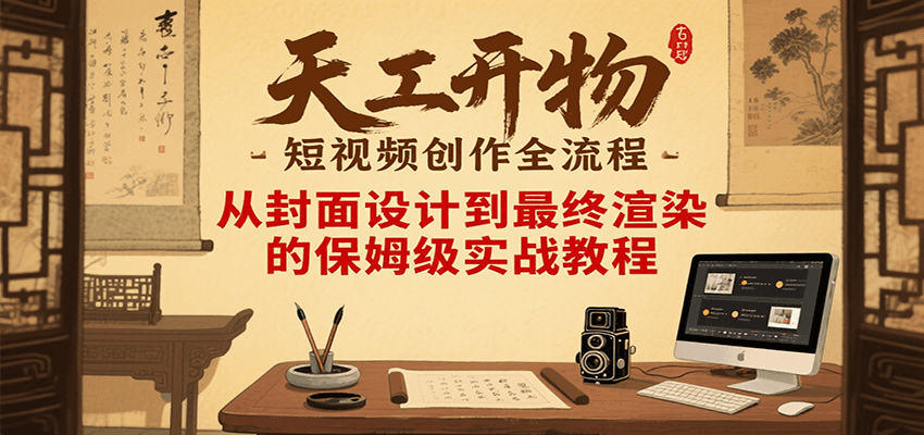 天工開物短視頻創作全流程，從封面設計到最終渲染的保姆級實戰教程 - 嚴選資源大全