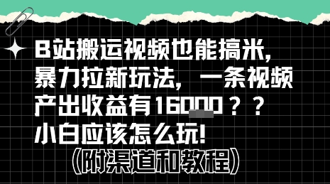 b站掘金計劃?搬運視頻也能掙拉新的收益,小白應該怎么玩! - 嚴選資源大全