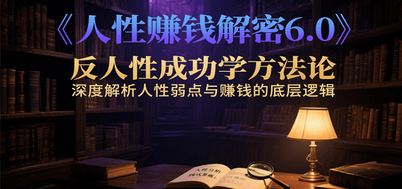 人性賺錢解密6.0,反人性成功學方法論,深度解析人性弱點與賺錢的底層邏輯 - 嚴選資源大全 - 嚴選資源大全