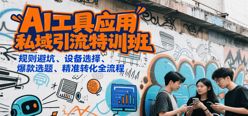 AI工具應(yīng)用私域引流特訓(xùn)班,規(guī)則避坑、設(shè)備選擇、爆款選題、精準(zhǔn)轉(zhuǎn)化全流程 - 嚴(yán)選資源大全 - 嚴(yán)選資源大全