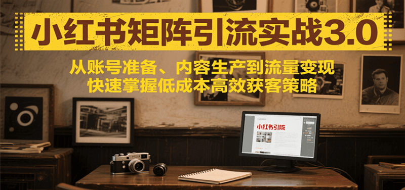 小紅書矩陣引流3.0，從賬號準備、內容生產到流量變現，快速掌握低成本高效獲客策略 - 嚴選資源大全 - 嚴選資源大全