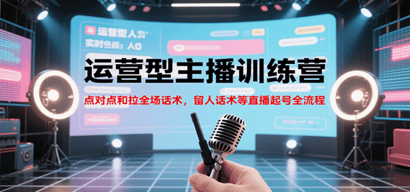 運營型主播訓(xùn)練營，點對點和拉全場話術(shù)，留人話術(shù)等直播起號全流程(更新7月) - 嚴選資源大全 - 嚴選資源大全