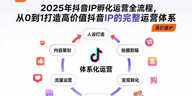 2025年抖音IP孵化運營全流程,從0到1打造高價值抖音IP的完整運營體系 - 嚴選資源大全