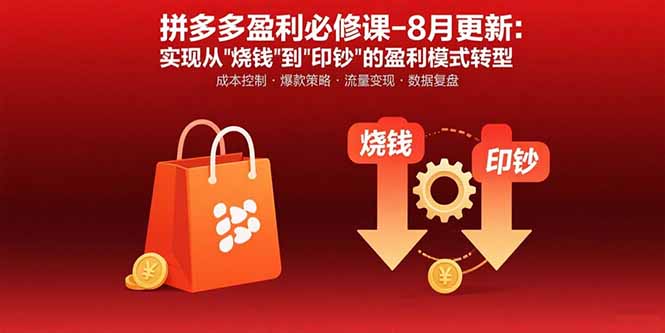 拼多多盈利必修課-8月更新:突破運營瓶頸 實現從燒錢到印鈔的盈利模式轉型 - 嚴選資源大全