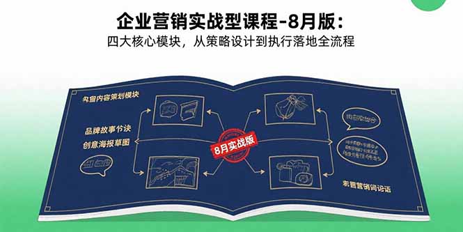 企業營銷實戰型課程-8月版：四大核心模塊，從策略設計到執行落地全流程 - 嚴選資源大全