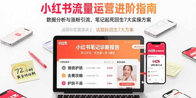 小紅書流量運營進階指南，數據分析與漲粉引流，筆記起死回生7大實操方案 - 嚴選資源大全