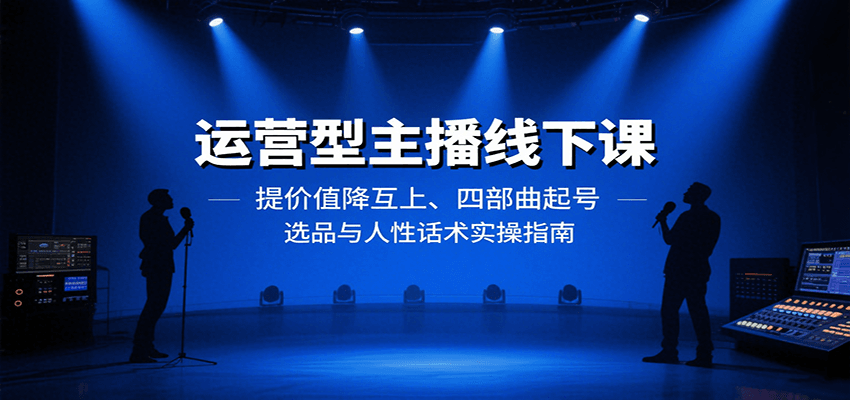 運營型主播線下課:提價值降互上、四部曲起號、選品與人性話術實操指南 - 嚴選資源大全