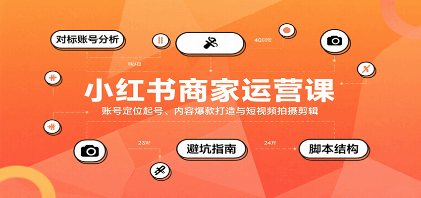 小紅書商家運營課，賬號定位起號、內容爆款打造與短視頻拍攝剪輯 - 嚴選資源大全