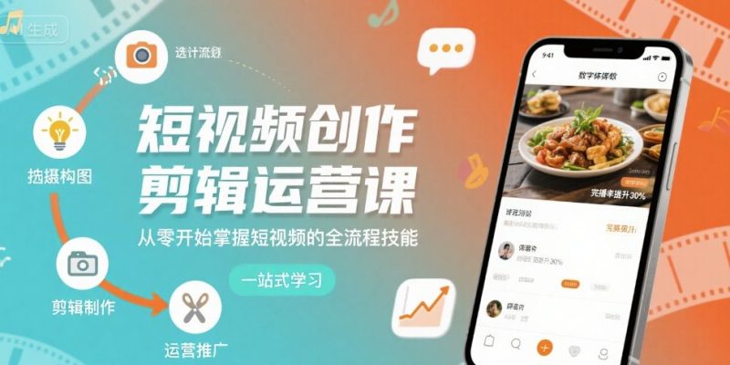 短視頻創作剪輯運營課,從零開始掌握短視頻的全流程技能 - 嚴選資源大全 - 嚴選資源大全