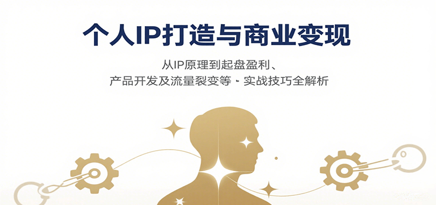 個人IP打造與商業變現，從IP原理到起盤盈利、產品開發及流量裂變等實戰技巧全解析 - 嚴選資源大全