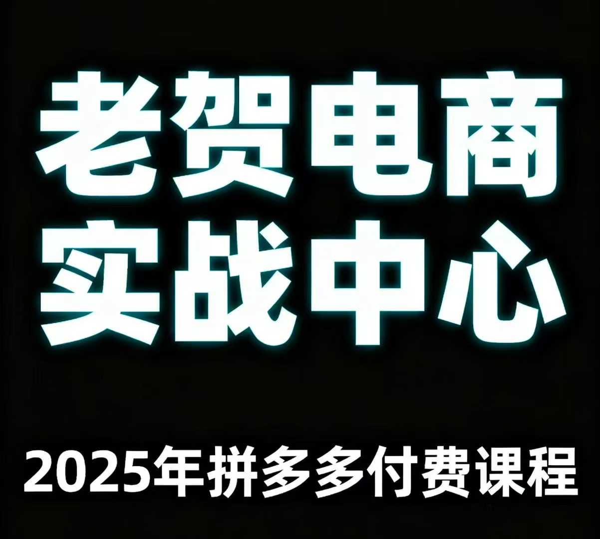老賀電商2025年拼多多付費課程，用通俗易懂的方法告訴你多多怎么玩 - 嚴選資源大全