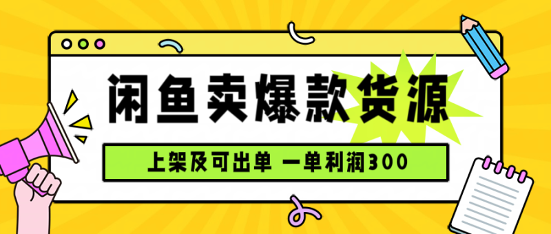 閑魚賣爆款貨源,每天利潤1000,上架即出單 - 嚴選資源大全 - 嚴選資源大全