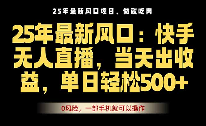 25年最新無人直播玩法，當天秒出單，一部手機就可操作 - 嚴選資源大全