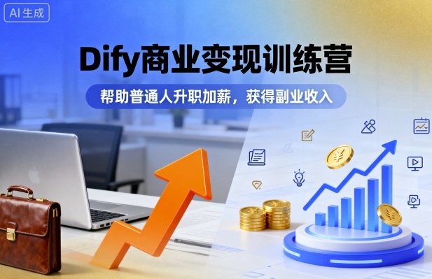 Dify商業變現訓練營，幫助普通人升職加薪，獲得副業收入 - 嚴選資源大全