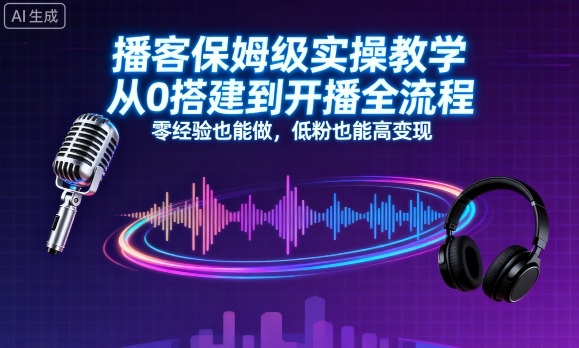 播客保姆級實操教學,從0搭建到開播全流程,零經驗也能做,低粉也能高變現 - 嚴選資源大全