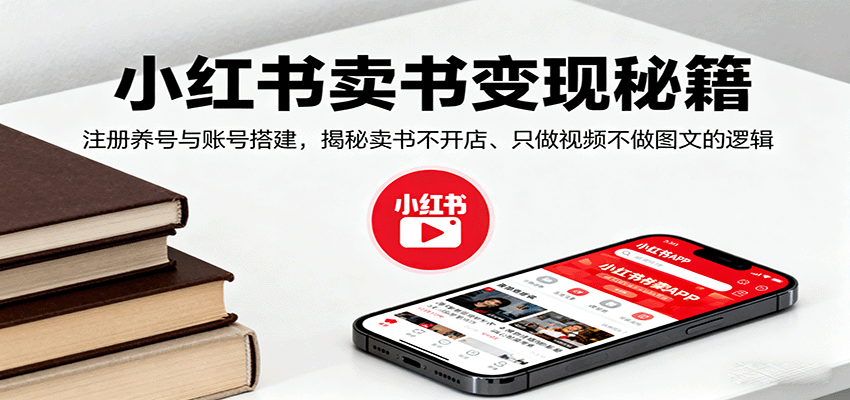 小紅書賣書變現(xiàn)秘籍，注冊(cè)養(yǎng)號(hào)與賬號(hào)搭建，揭秘賣書不開店、只做視頻不做圖文的邏輯 - 嚴(yán)選資源大全