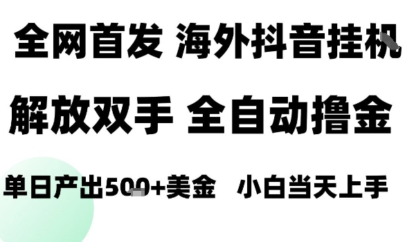 海外抖音無人直播，單日產出1.5k+，長期穩定，新手可玩，無腦操作【揭秘】 - 嚴選資源大全