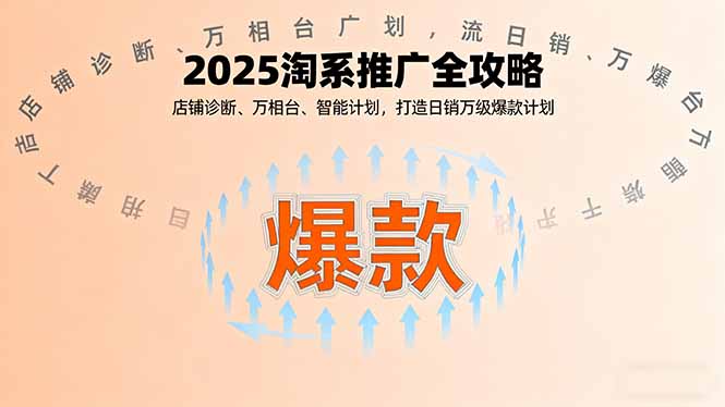 2025淘系推廣全攻略，店鋪診斷、萬相臺、智能計劃，打造日銷萬級爆款計劃 - 嚴選資源大全