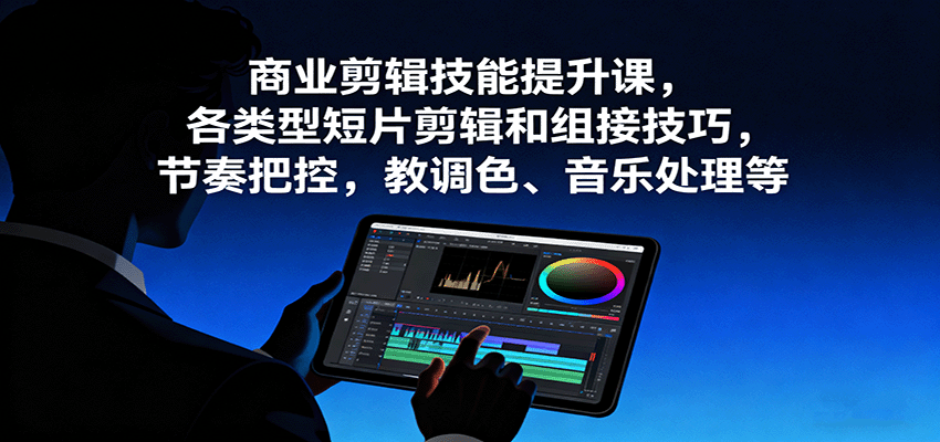 商業(yè)剪輯技能提升課，各類型短片剪輯和組接技巧，節(jié)奏把控，教調(diào)色、音樂處理等 - 嚴(yán)選資源大全