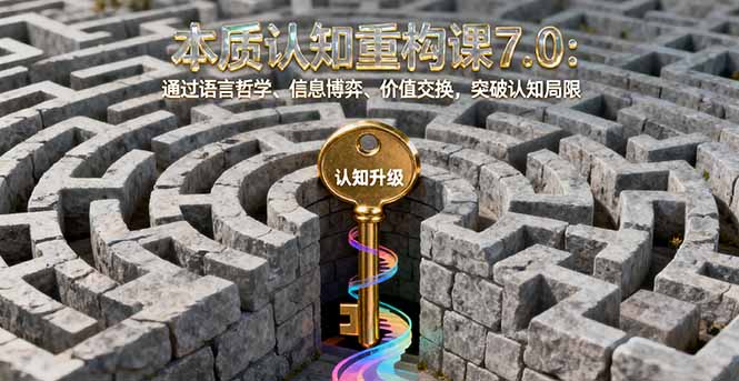 本質(zhì)認知重構(gòu)課7.0:通過語言哲學(xué)、信息博弈、價值交換,突破認知局限 - 嚴選資源大全