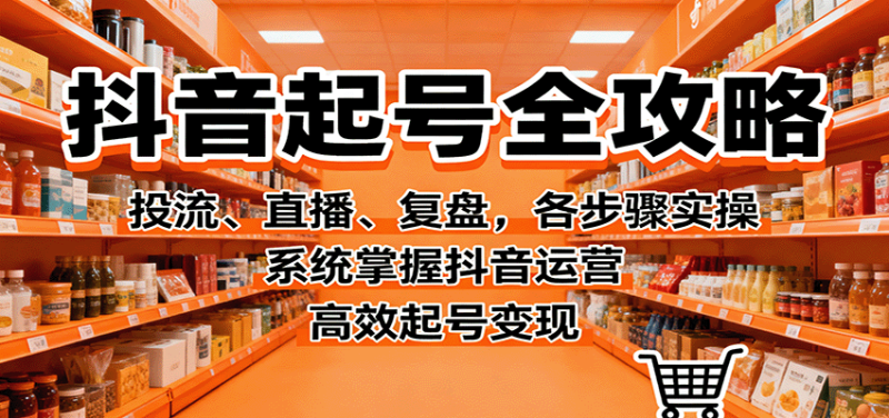 抖音起號全攻略，投流、直播、復盤，各步驟實操，系統掌握抖音運營，高效起號變現 - 嚴選資源大全 - 嚴選資源大全