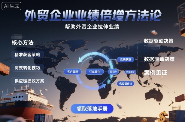 外貿(mào)企業(yè)業(yè)績(jī)倍增方法論，幫助外貿(mào)企業(yè)拉伸業(yè)績(jī) - 嚴(yán)選資源大全