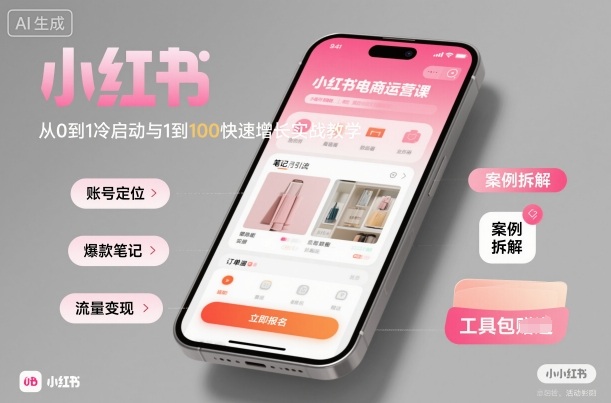 小紅書電商運(yùn)營(yíng)課：從0到1冷啟動(dòng)與1到100快速增長(zhǎng)實(shí)戰(zhàn)教學(xué) - 嚴(yán)選資源大全