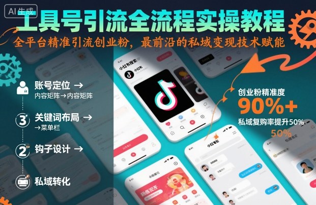 工具號(hào)引流全流程保姆級(jí)實(shí)操教程,全平臺(tái)精準(zhǔn)引流創(chuàng)業(yè)粉,最前沿的私域變現(xiàn)技術(shù)賦能 - 嚴(yán)選資源大全