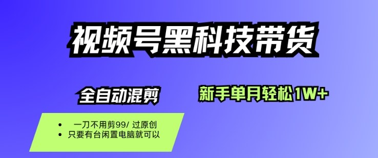 視頻號黑科技短視頻帶貨，新手一個月也1W+，純搬運一刀不用剪，零投入【揭秘】 - 嚴選資源大全