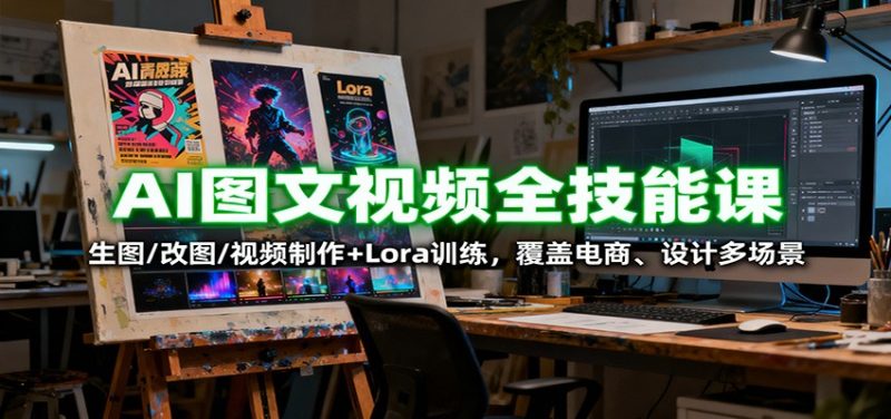AI圖文視頻全技能課：生圖/改圖/視頻制作+Lora訓練，覆蓋電商 、設計多場景 - 嚴選資源大全 - 嚴選資源大全