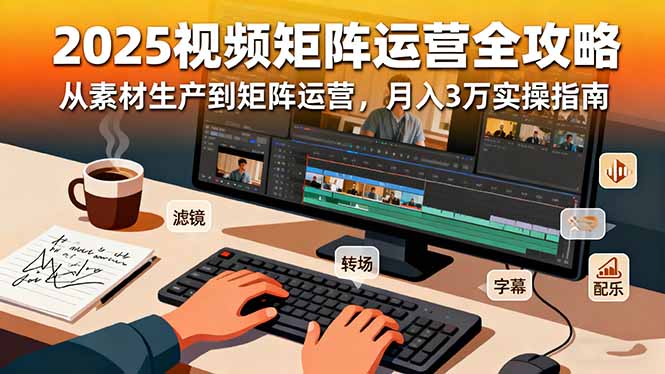 2025短視頻矩陣運營全攻略:從素材生產到矩陣運營,月入3萬實操指南 - 嚴選資源大全