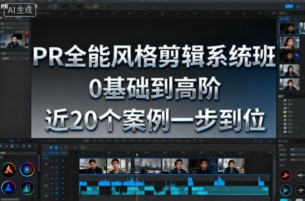PR全能風(fēng)格剪輯系統(tǒng)班,0基礎(chǔ)到高階,近20個(gè)案例一步到位 - 嚴(yán)選資源大全