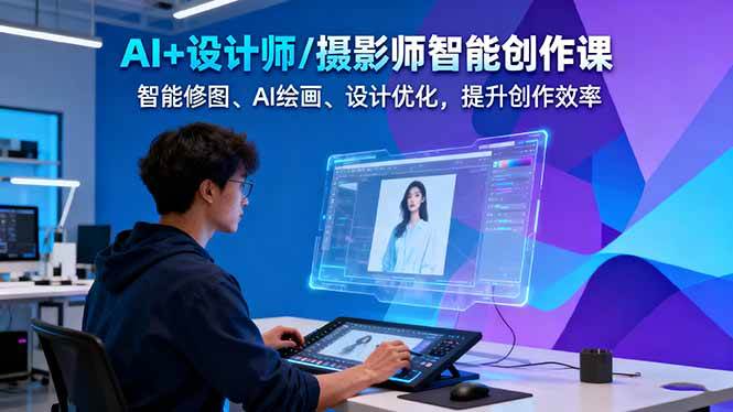 AI+設計師/攝影師智能創作課:智能修圖、AI繪畫、設計優化,提升創作效率 - 嚴選資源大全