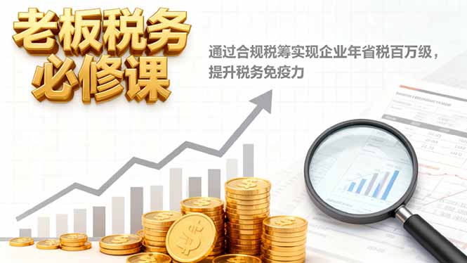 老板稅務(wù)必修課，通過合規(guī)稅籌實現(xiàn)企業(yè)年省稅百萬級，提升稅務(wù)免疫力 - 嚴(yán)選資源大全