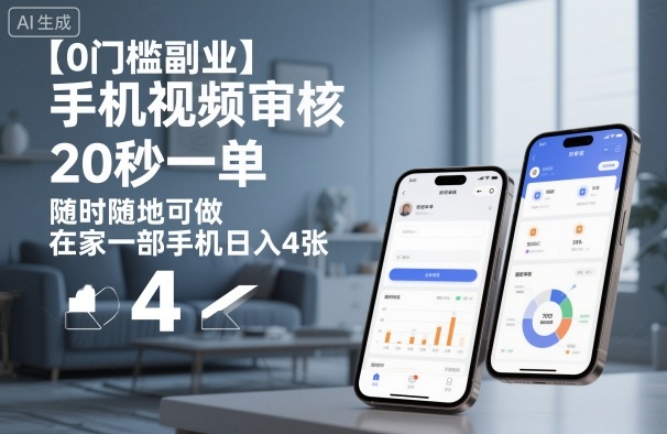 【0門檻副業】手機視頻審核,20秒一單,隨時隨地可做,在家一部手機日入4張【揭秘】 - 嚴選資源大全