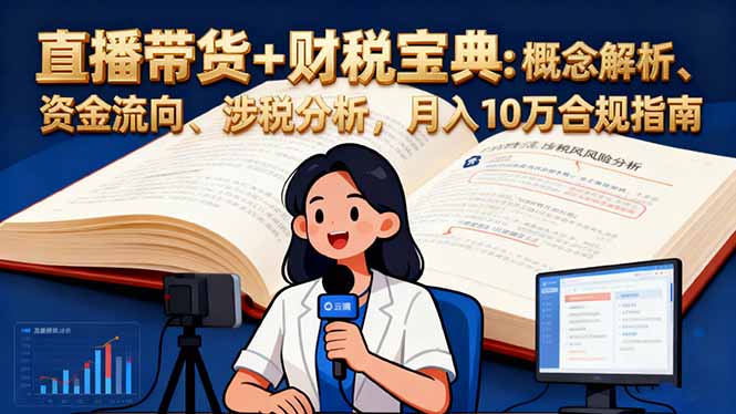 直播帶貨+財(cái)稅寶典:概念解析、資金流向、涉稅分析,月入10萬(wàn)合規(guī)指南 - 嚴(yán)選資源大全