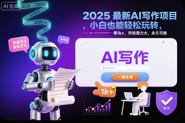 2025最新AI寫作項目，小白也能輕松玩轉，一單1k+，市場潛力大，永久可做 - 嚴選資源大全