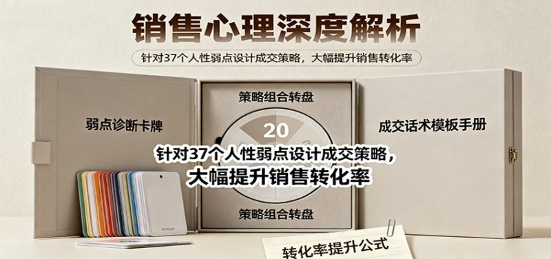 銷售心理深度解析:針對37個人性弱點設計成交策略,大幅提升銷售轉化率! - 嚴選資源大全 - 嚴選資源大全