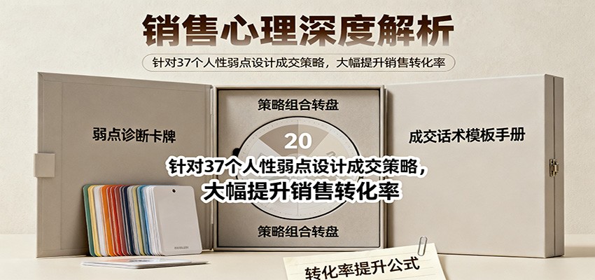 銷售心理深度解析：針對37個人性弱點設計成交策略，大幅提升銷售轉化率！ - 嚴選資源大全